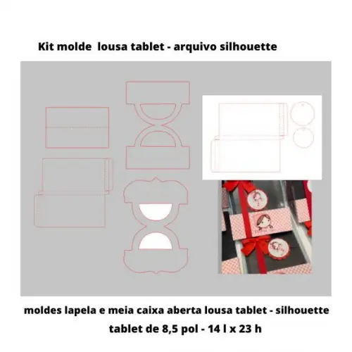 Molde Lapela Lousa Magica Tablet Arquivo Silhouette