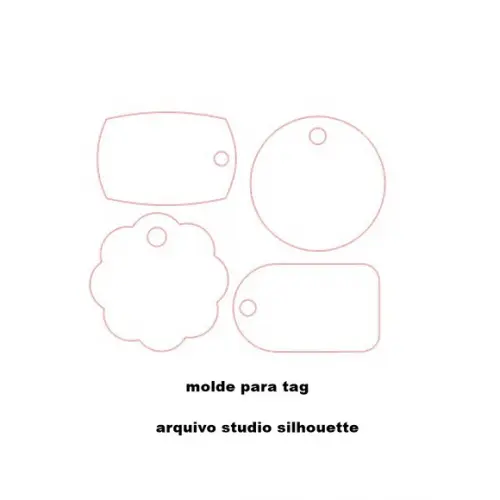 Molde para Tag em Studio Silhouette - Arquivo Digital