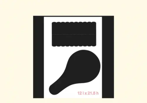 Molde para Raquete Ping Pong Studio Silhouette e Canva Png