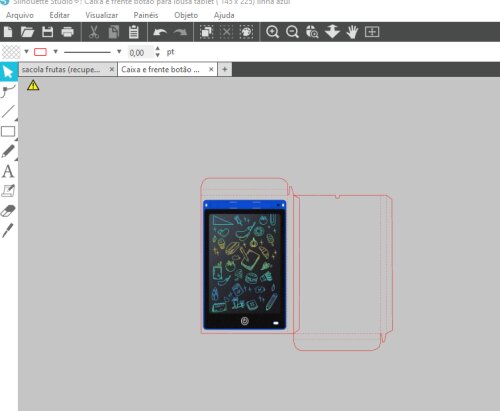 Caixa Lousa Tablet 8,5 pol - Arquivo de Corte Silhouette