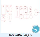 Kit Digital - Tags para Laços molde silhouette