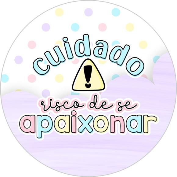 Adesivos 4x4 - Cuidado - Risco de se Apaixonar