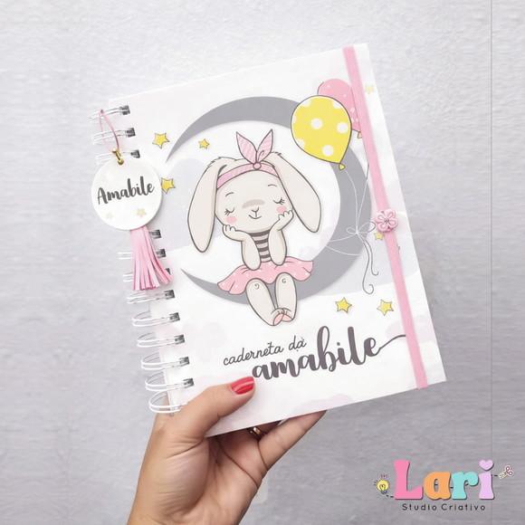 Caderneta de Saúde do Bebê Personalizada Coelha