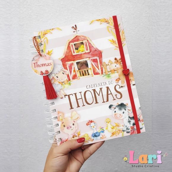 Caderneta de Saúde do Bebê Personalizada Fazendinha Menino