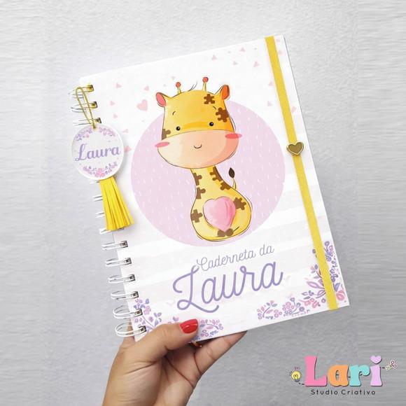 Caderneta de Saúde do Bebê Personalizada Girafa
