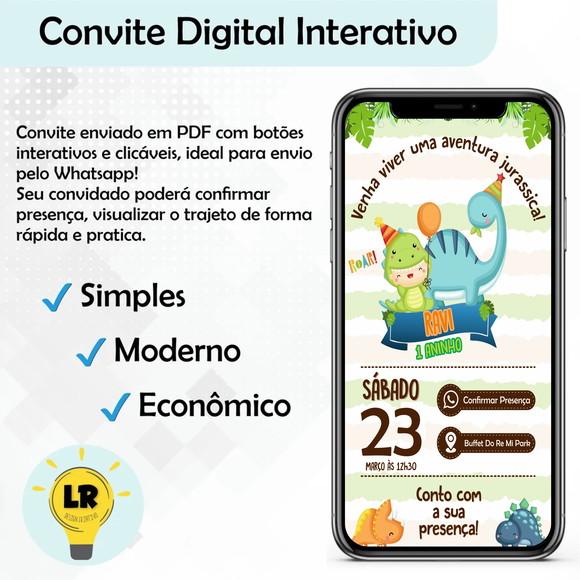 Convite Digital e Interativo - Dino Baby