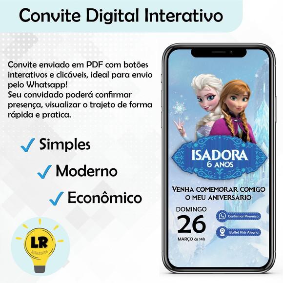 Convite Digital E Interativo - Frozen