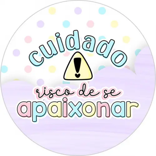 Adesivos 4x4 - Cuidado - Risco de se Apaixonar