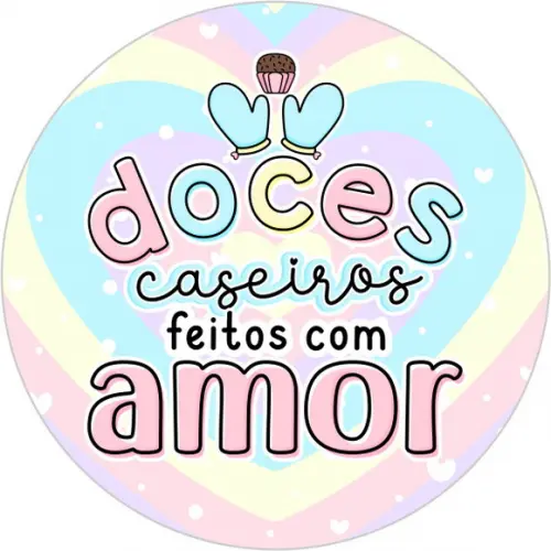Adesivos 4x4 - Doces Caseiros Feitos com Amor