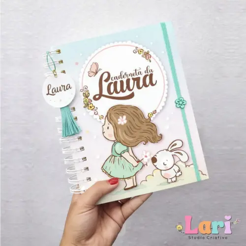 Caderneta de Saúde do Bebê Personalizada Boneca Cute