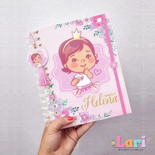 Caderneta de Saúde do Bebê Personalizada Boneca Floral