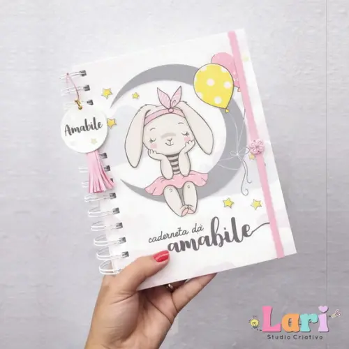 Caderneta de Saúde do Bebê Personalizada Coelha