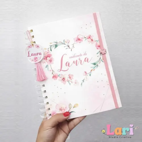 Caderneta de Saúde do Bebê Personalizada Floral