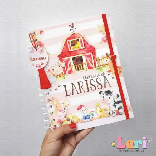 Caderneta de Saúde do Bebê Personalizada Fazendinha Menina
