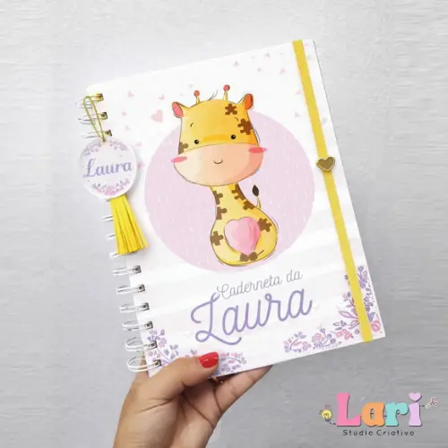 Caderneta de Saúde do Bebê Personalizada Girafa