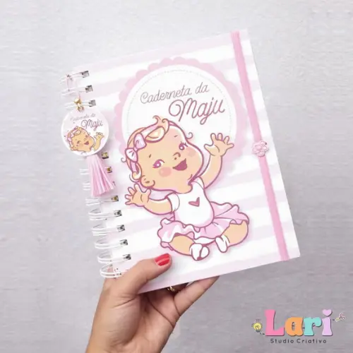 Caderneta de Saúde do Bebê Personalizada Menina