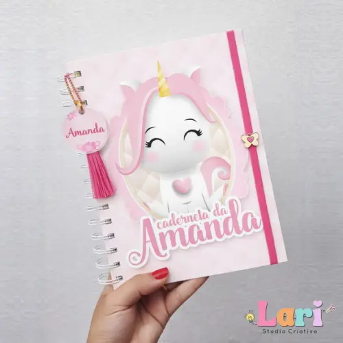 Caderneta de Saúde do Bebê Personalizada Unicórnio Cute