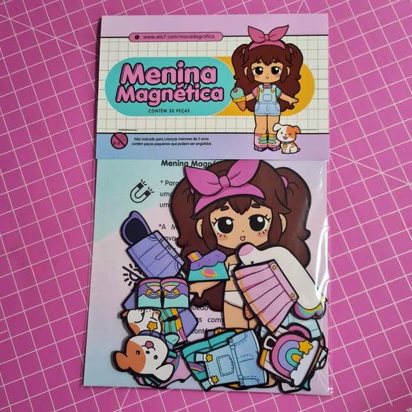 Boneca Ímã Troca Roupinha - Verão - Kit 32 Peças