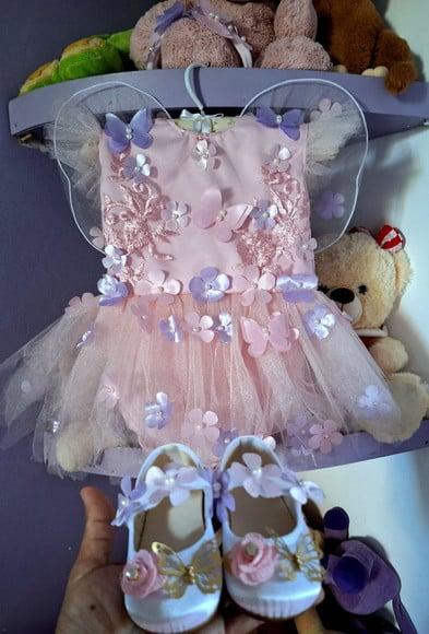 Kit Romper Infantil Jardim Encantado + Sapatinho