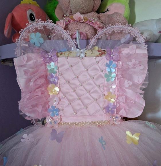 Kit Romper Infantil Jardim Encantado Luxo + Asa + Faixa