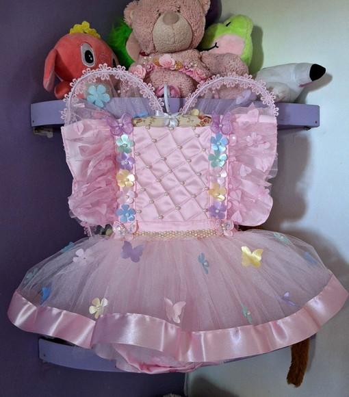 Kit Romper Infantil Jardim Encantado Luxo + Tênis