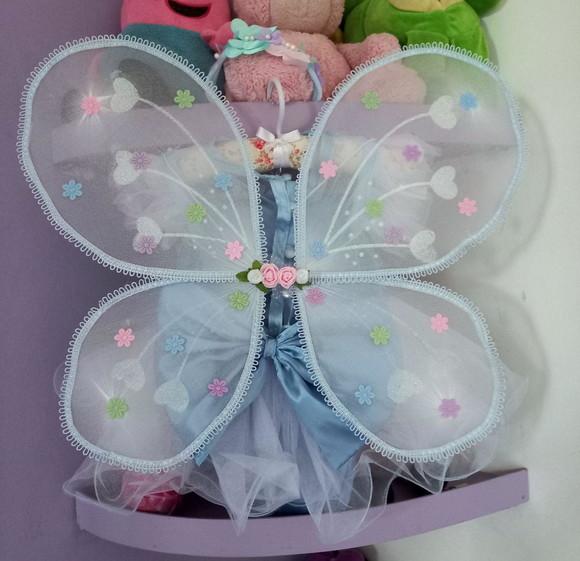 Kit Romper Jardim Encantado Azul 4 Peças