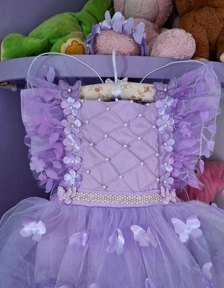 Kit Romper Lilas Jardim das Borboletas 3 Peças