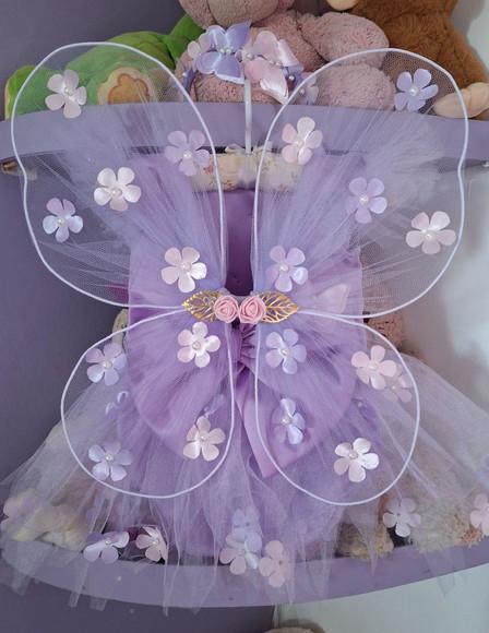 Kit Romper Lilas Jardim das Borboletas com Tênis