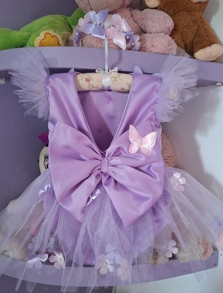 Kit Romper Lilas Jardim das Borboletas com Tênis