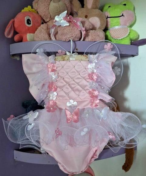 Romper Infantil Jardim Encantado + Asa + Faixa