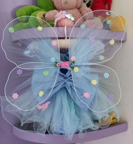 Romper Infantil Jardim Encantado Azul 3 Peças
