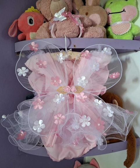 Romper Infantil Jardim Encantado + Asa + Faixa