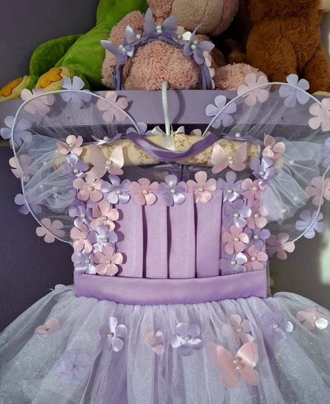 Romper Infantil Jardim Encantado Lilas 3 Peças