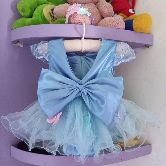 Romper Infantil Jardim Encantado Azul 3 Peças