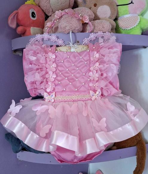 Romper Infantil Jardim Encantado Luxo + Tênis