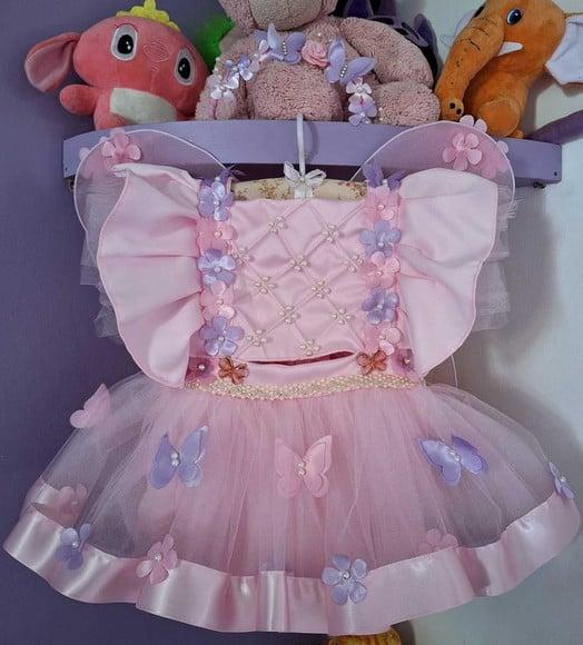 Romper Infantil Jardim Encantado Rosa