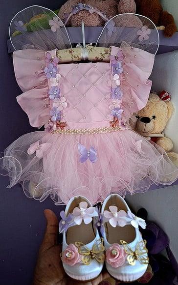 Romper Infantil Jardim Encantado Rosa 4 Peças