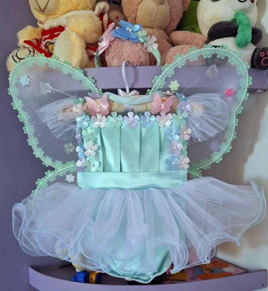 Romper Infantil Jardim Encantado Verde 3 Peças