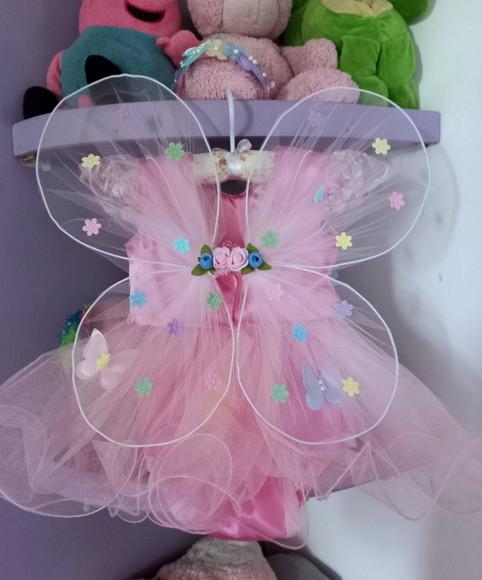Romper Infantil Jardim Encantado Rosa 3 Peças Luxo