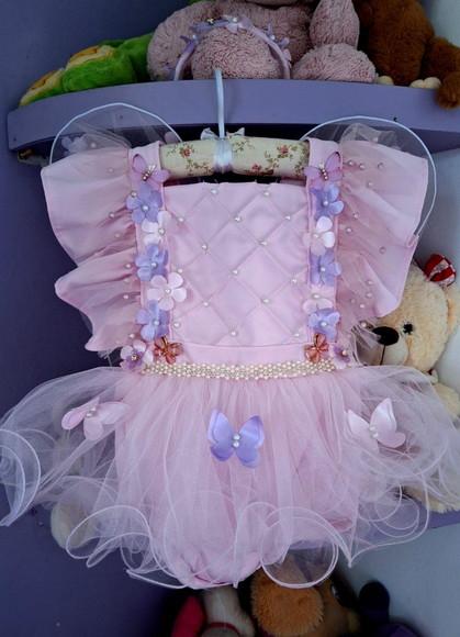 Romper Infantil Jardim Encantado Rosa 4 Peças