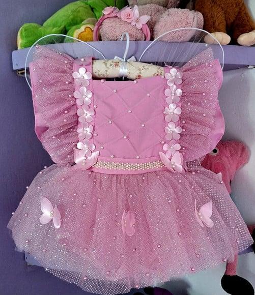 Romper Jardim Encantado Rosa Luxo