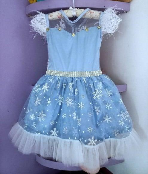 Vestido Fantasia Elsa Frozen