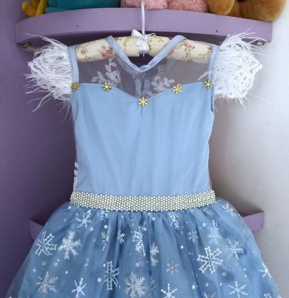 Vestido Fantasia Elsa Frozen