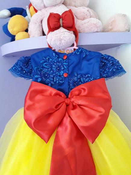 Vestido Infantil Branca de Neve de Luxo