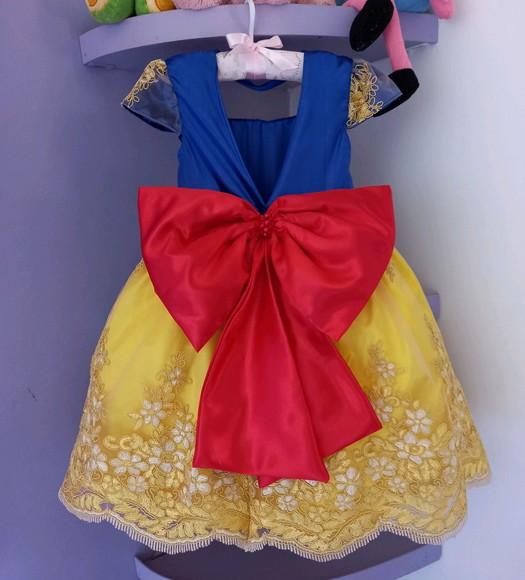 Vestido Infantil Branca de Neve de Luxo