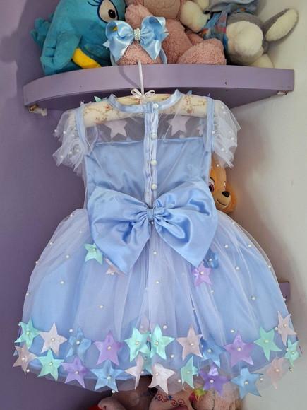 Vestido Infantil Brilha Estrelinha