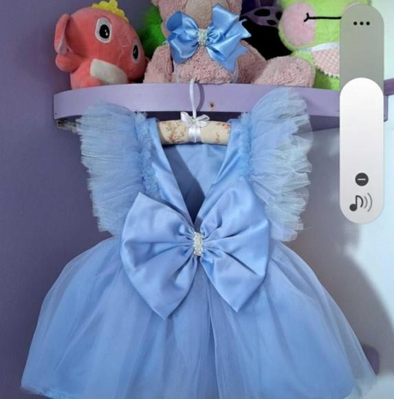 Vestido Infantil Cinderela Luxo + Faixa