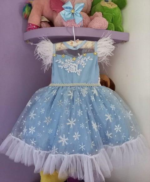 Vestido Infantil Frozen de Festa