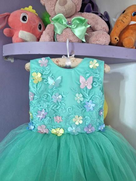 Vestido Infantil Fada Verde