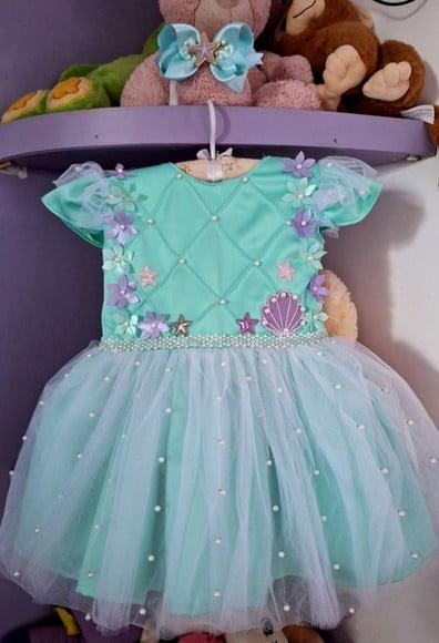 Vestido Infantil Fundo do Mar